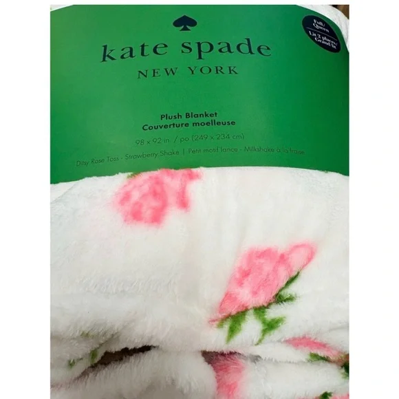 NWT Kate Spade New York Full Queen
Plush Blanket Ditsy Rose Floral Blanket - Picture 5 of 8